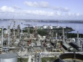 Cranes working in chemical plant